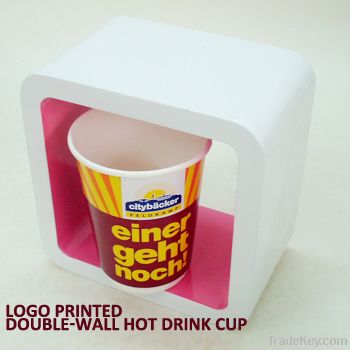 Double-Wall 16oz Paper coffee cup with High quality