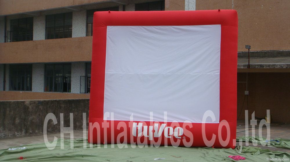 Red Inflatable Movie Screen
