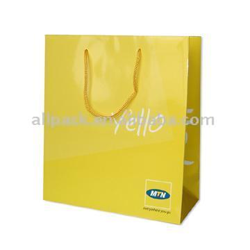 yellow paper bag