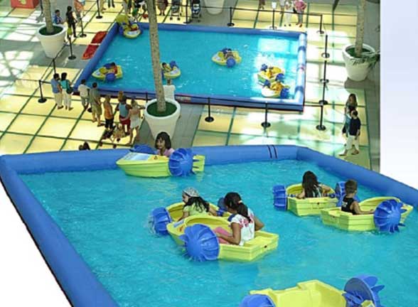 inflatable pool for bumper boat, aqua ball or water walking ball
