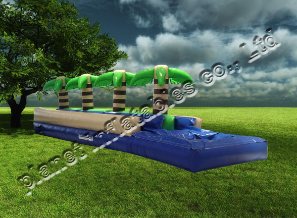 inflatable water slide, tropic water slide, water slide, slide