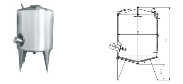 FVP vertical mixing hot and cold cylinder series