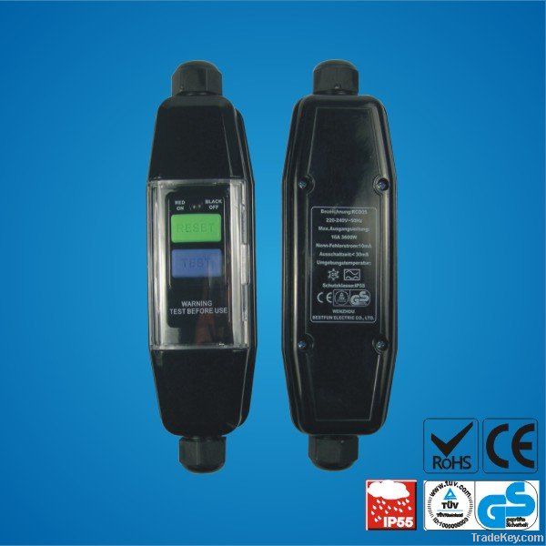 GS approved Waterproof PRCD (in line RCD)10mA tripping current