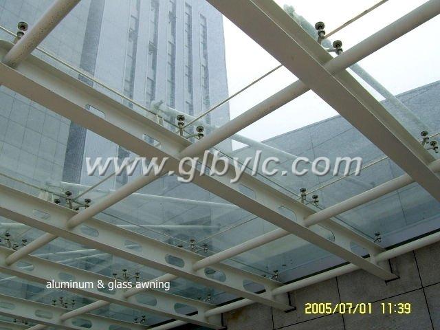 aluminum & glass awning system