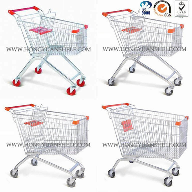SuZhou HongYuan European Style shopping cart , shopping trolley