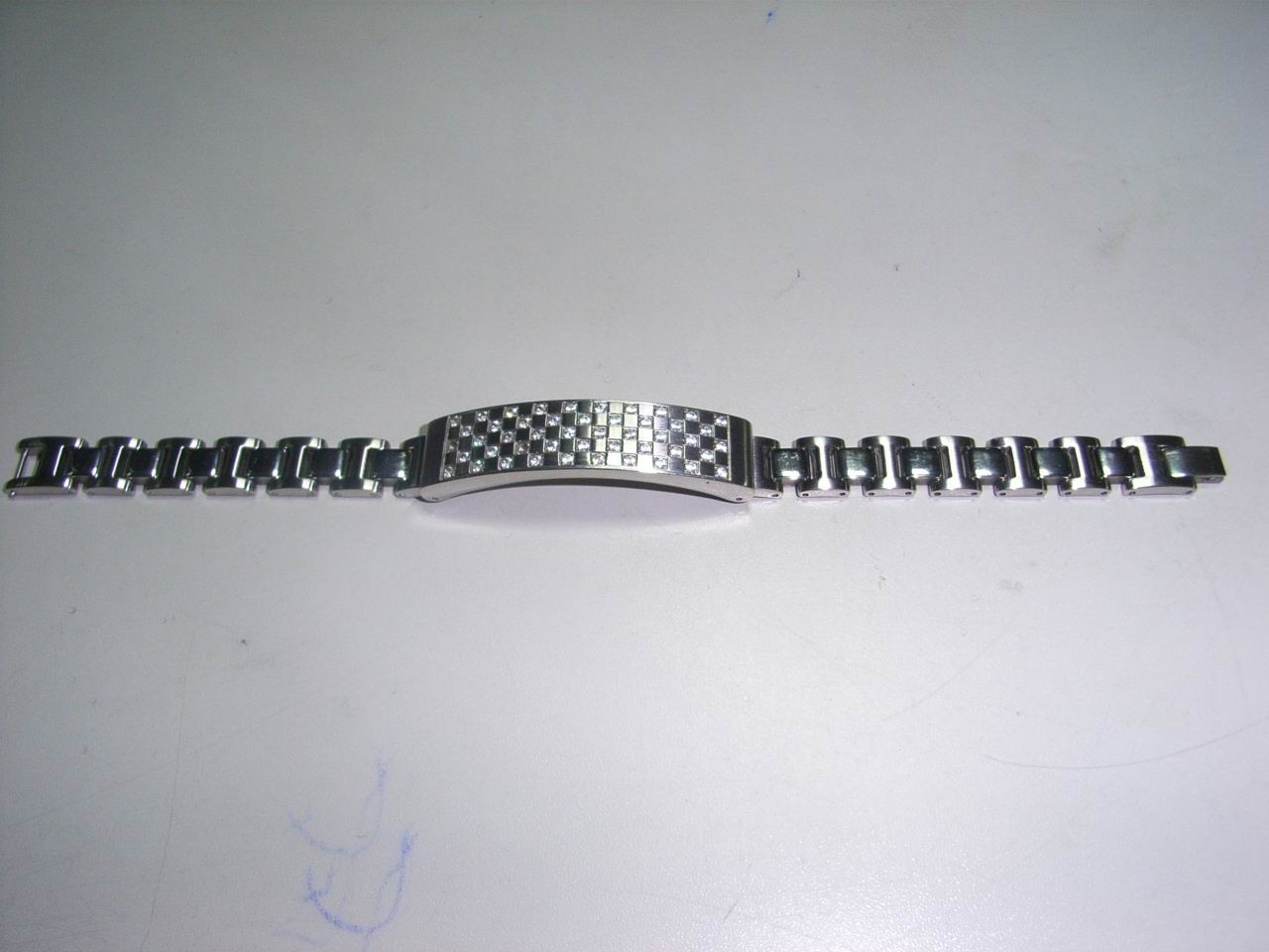 Stainless Steel Bracelet, With Shining Zircon Inlay