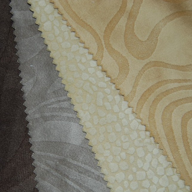 Polyester Velboa Burnout Fabric for Sofa
