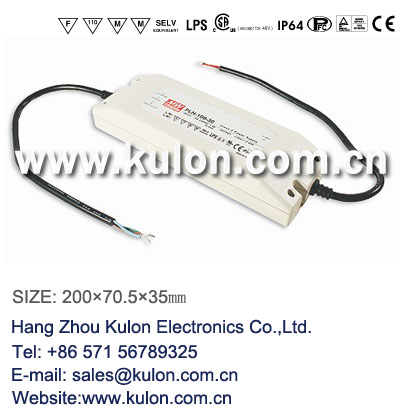 30~100W LED waterproof and PFC function switch power supply