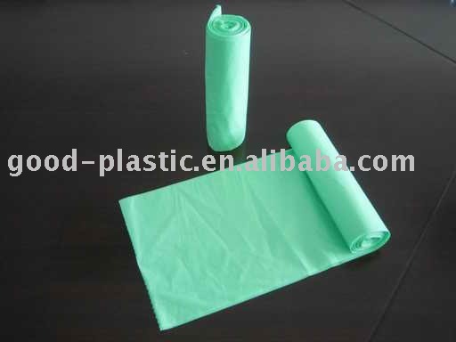 100% biodegradable bag , green garbage bag