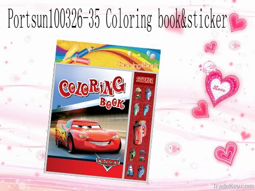 colouring book with sticker