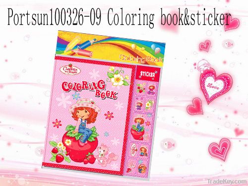 colouring book with sticker