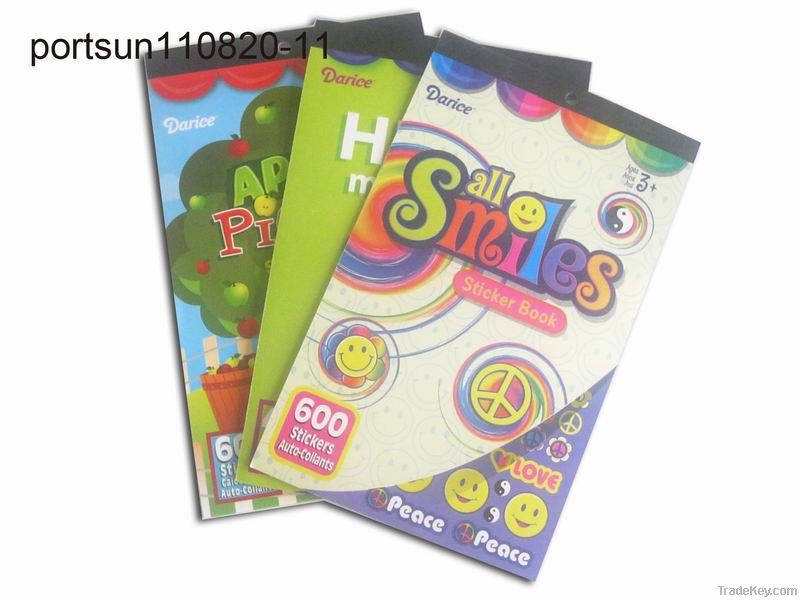 Carton children's sticker book with eco-friendly material
