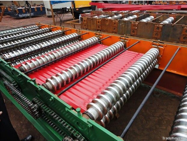 corrugated roof and wall tile cold roll forming machine