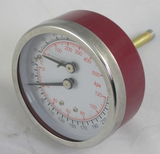 temperature & pressure gauge