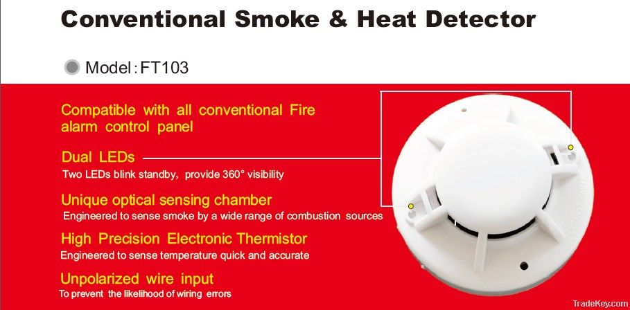 Conventional Photoelectric Smoke and Heat Detector