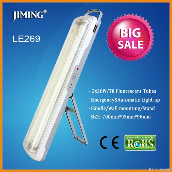 LE269ï¼šNEW 2x20W/T8 fluorescent tube rechargeable Emergency Light