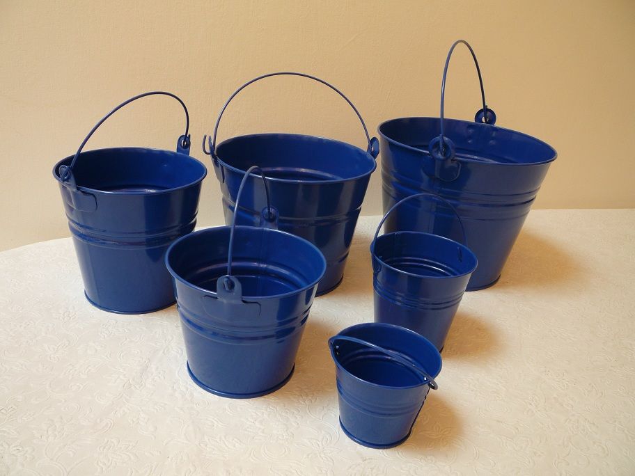Galanized metallic and or painted buckets