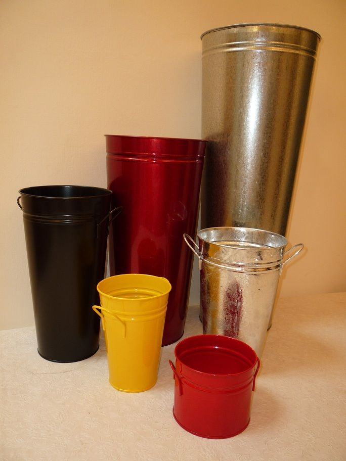 Galanized metallic and or painted buckets