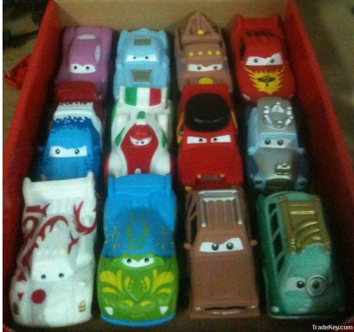 very nice vinyl cartoon toy car for little baby with light