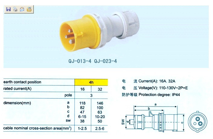 16A 3PIN plug