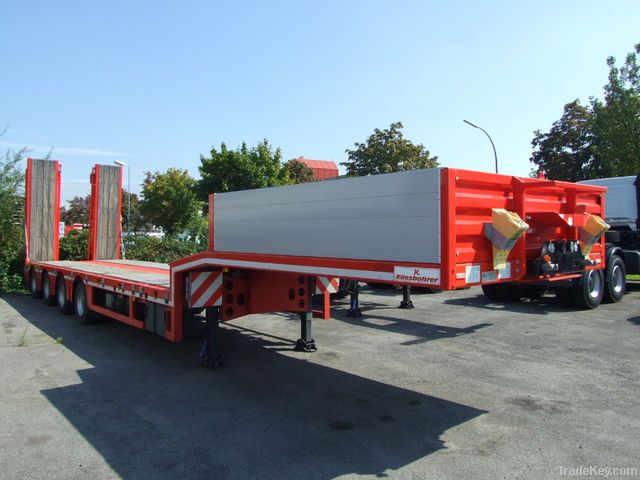 low bed semi trailer