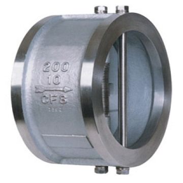 Wafer type double disc/dual plate swing check valve