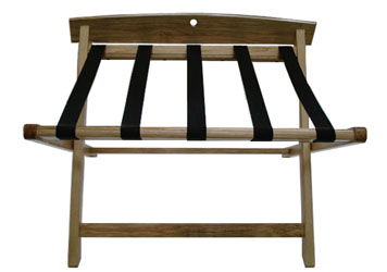 Wooden luggage rack