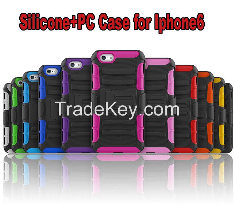 Newest Slicone Case for iphone6 5.5 inches PC Covers for iphone6 Factory 