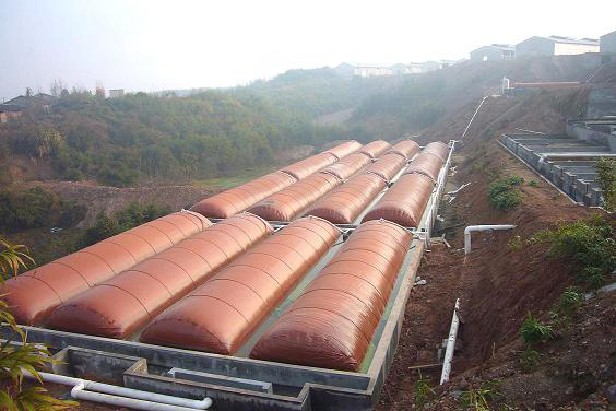 folding biogas tank