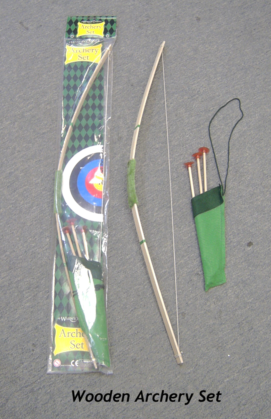 Wooden Archery Set By B & M Trading Company, Hong Kong