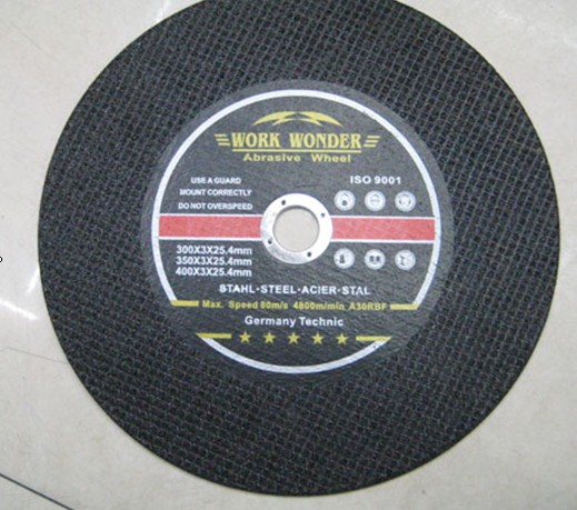 Reinforced resin-bonded cutting wheel