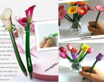 Craft pen, wedding gift pen, calla pen, rose, sunflower pen
