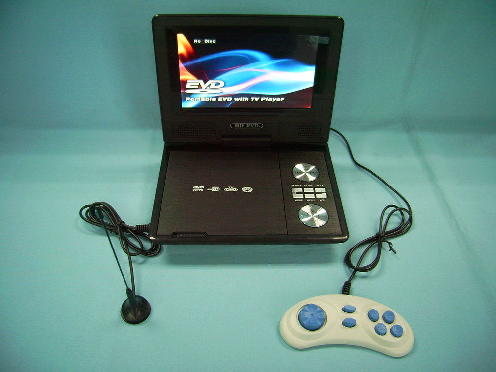 2010 new-7.5 inch portable dvd player with tv/game function
