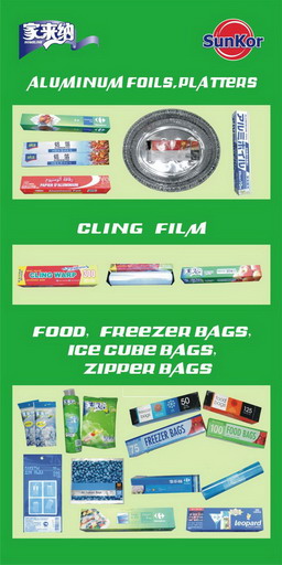 ALuminum foils, Aluminum tray, Cling Film