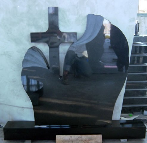 black granite monument