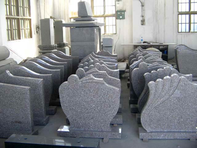 grey granite headstone