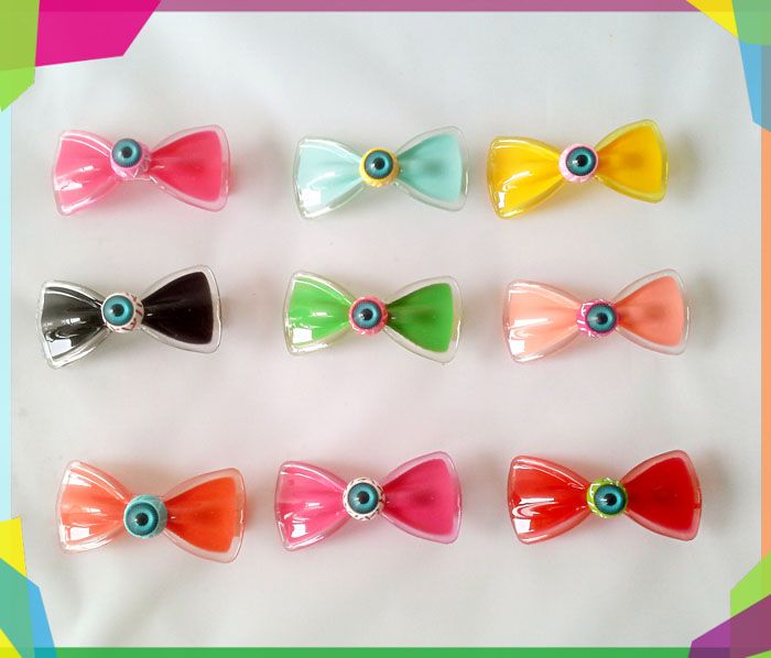 Acrylic Bowknot Hairpin Side-knotted Hair clip Headband Hair Accessories Big Eyes Hair Pins