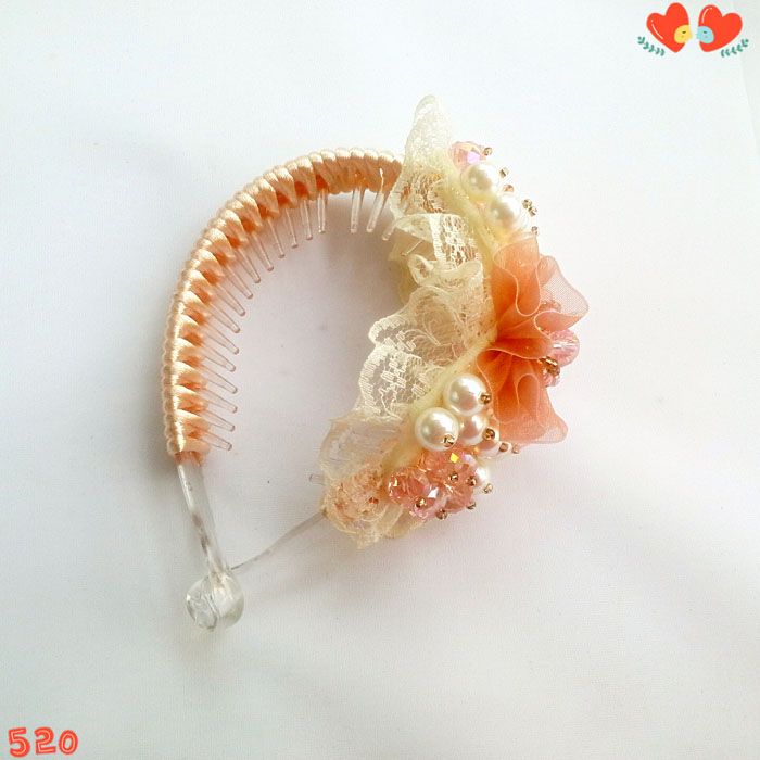 Sweet Dream Princess Chiffon Flower Rhinestone Lace Horsetail Hair Claw Clips Comb Hairpins Ties Holder Buckle  Accessories