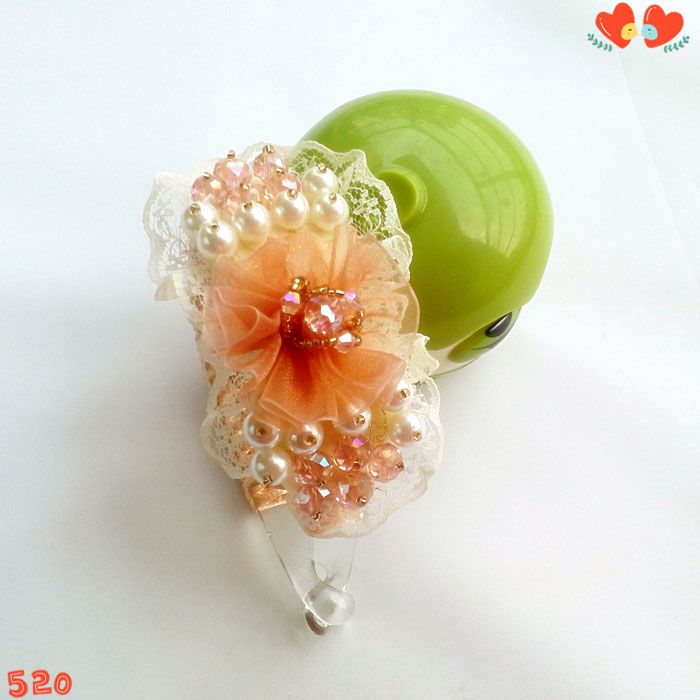 Sweet Dream Princess Chiffon Flower Rhinestone Lace Horsetail Hair Claw Clips Comb Hairpins Ties Holder Buckle  Accessories
