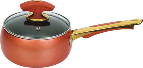colorful soft anodized sauce pan