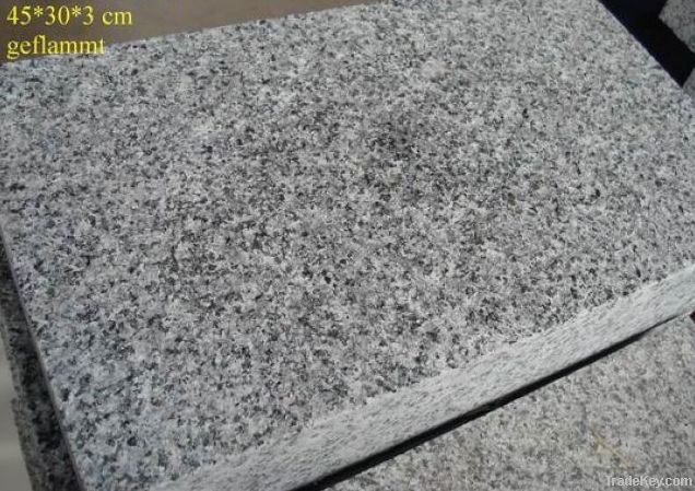 G654 Flamed Black Granite Tiles