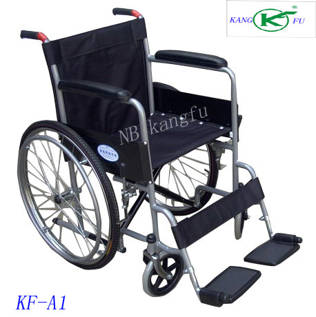 folding manual steel wheelchair