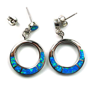 Silver Opal Jewelry-Smart silver opal earring