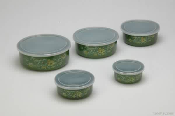 enamelware, storage bowl