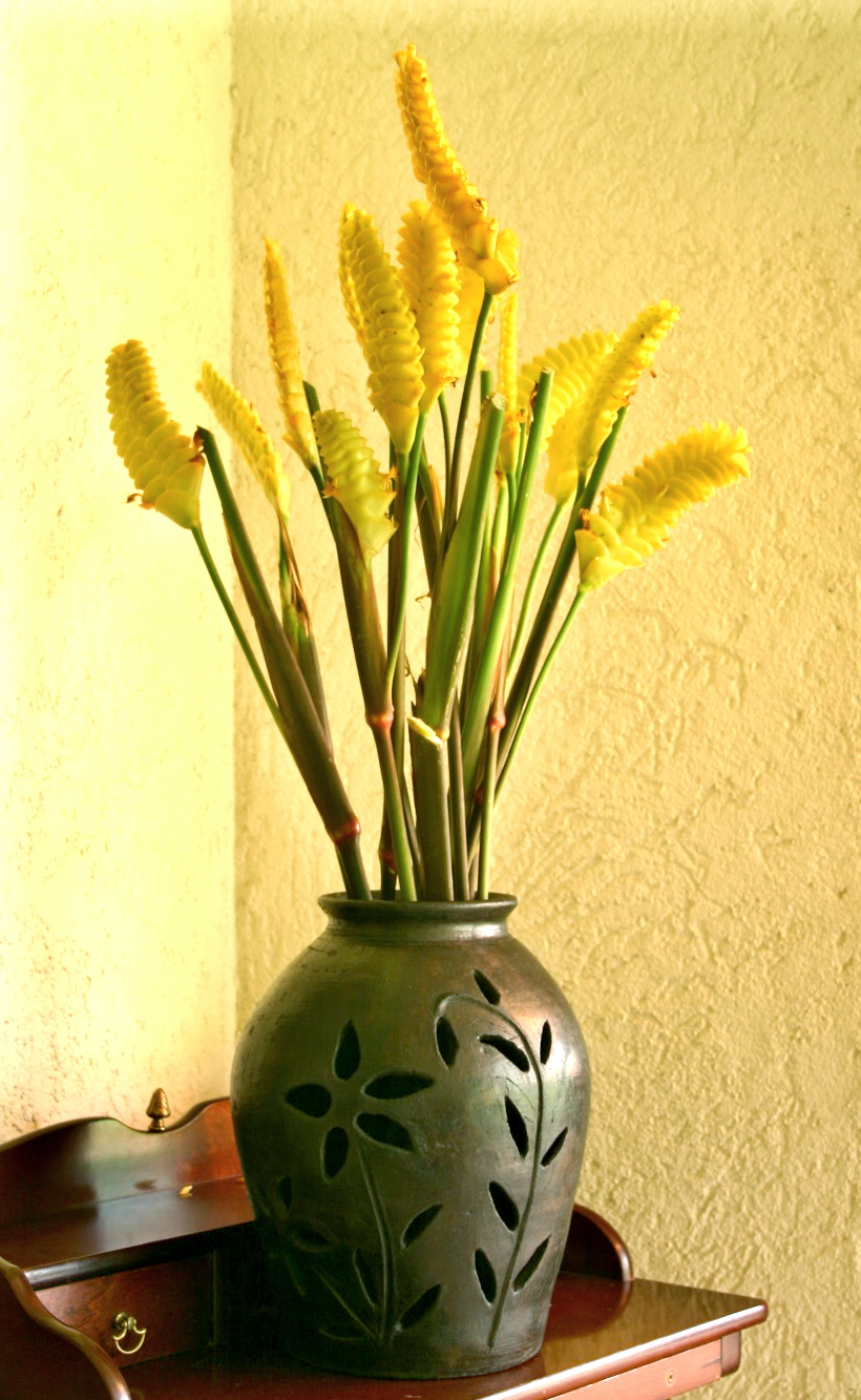 black clay vase