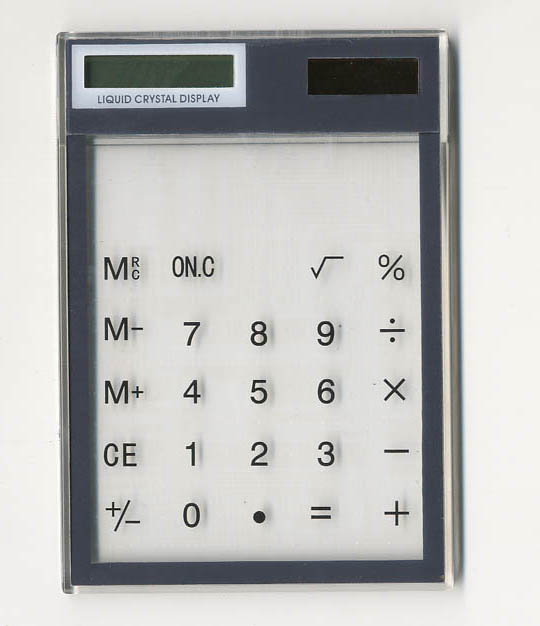 Transparent calculator