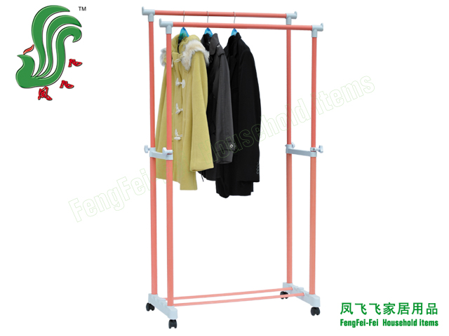 Double adjustable garment rack clothes hanger