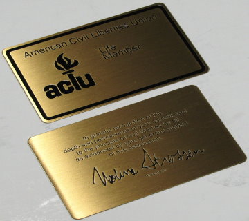 Metal Golden / Sliver Card /Golden Card