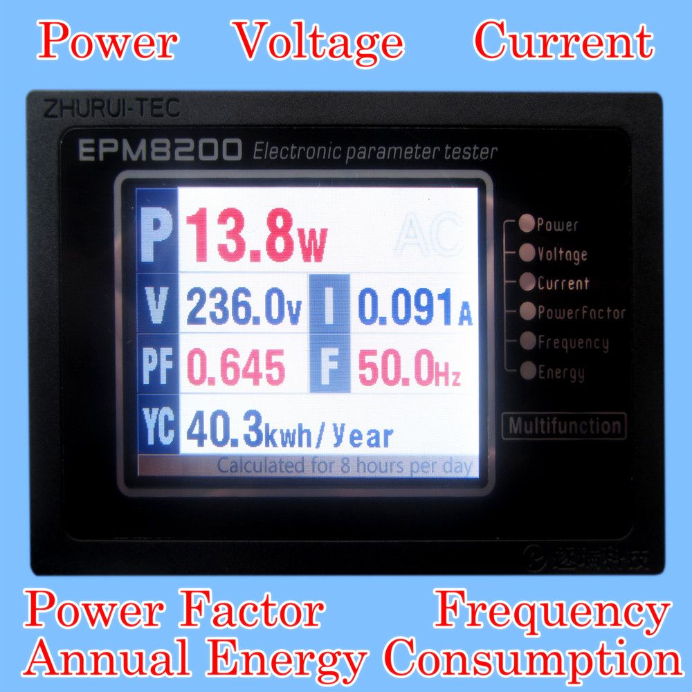 EPM8200 Electrical Parameter Tester power meter energy meter wattmeter
