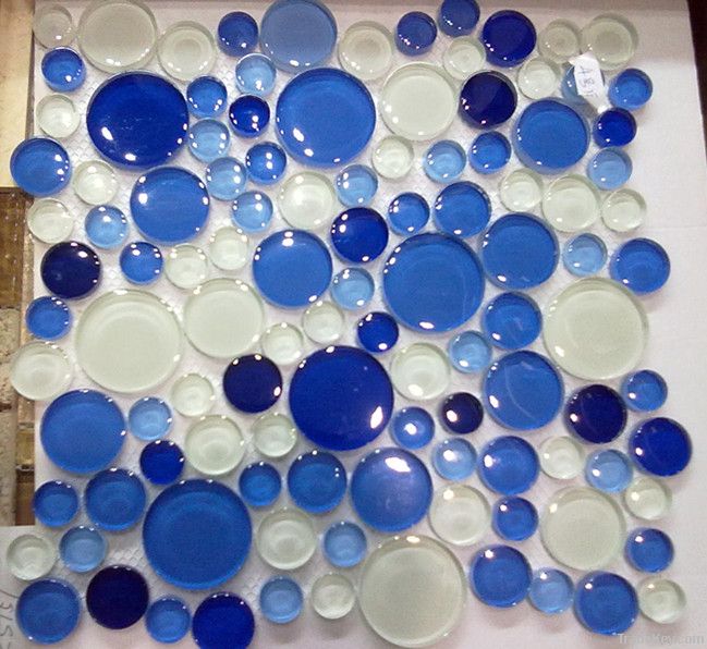 Iridescent swimming pool tile blue for decoration